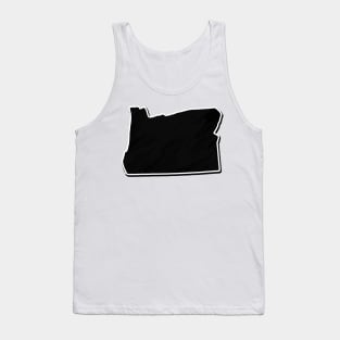 Black Oregon Outline Tank Top